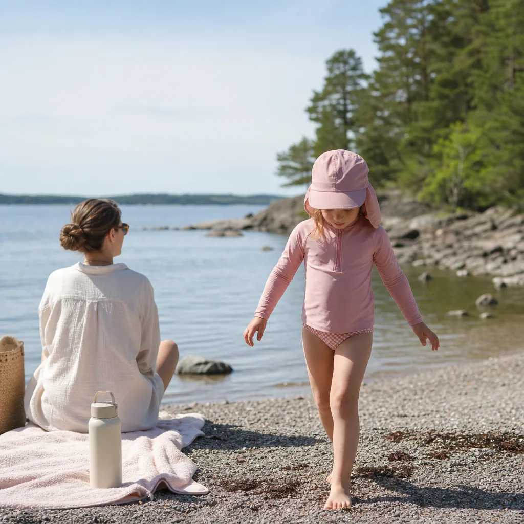 Bästa UV-kläder flicka – guide per ålder - redaktionell bild