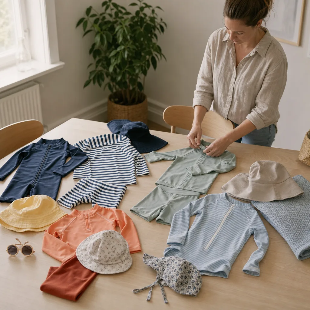 Lindex UV-kläder barn – recension & jämförelse - redaktionell bild
